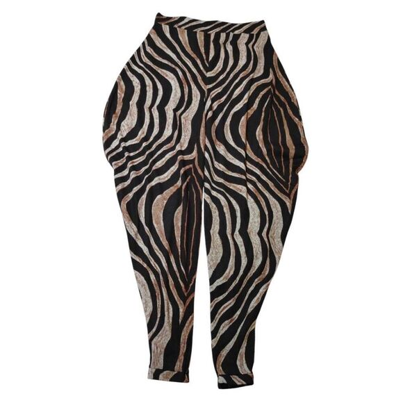 Design Original Tiger Print 2pc Crop Top & Balloon Pant Set - Picture 4 of 6